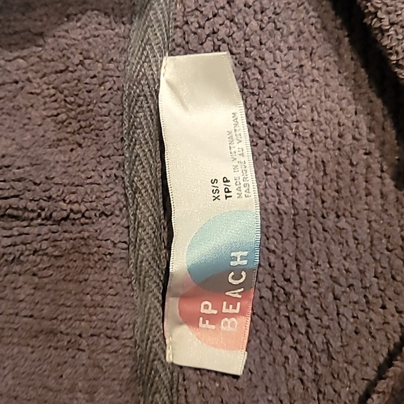 Free People Beach Cozy Taupe Hoodie OSFM - Picture 8 of 9